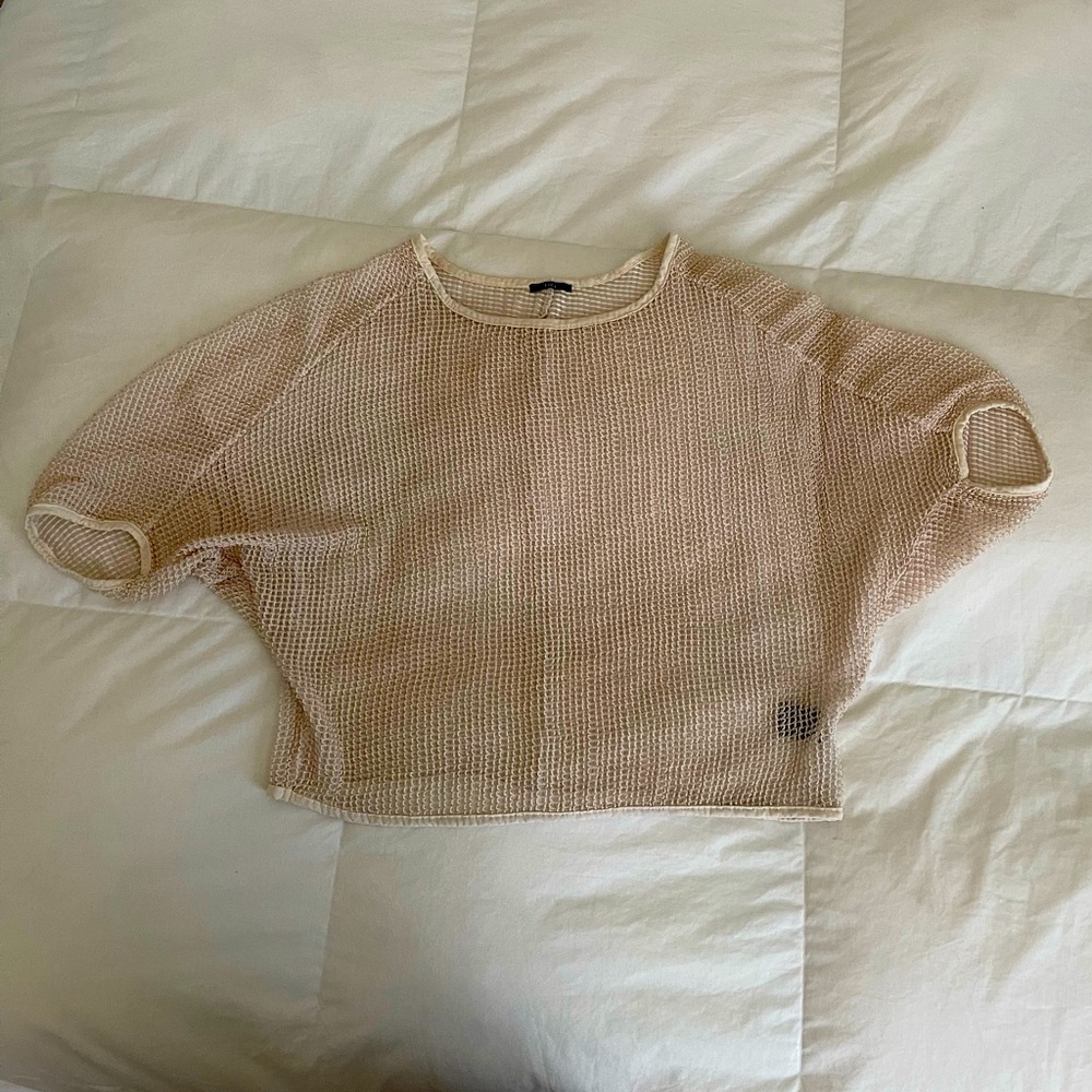 Net crop blouse (perfect for swim cover up)